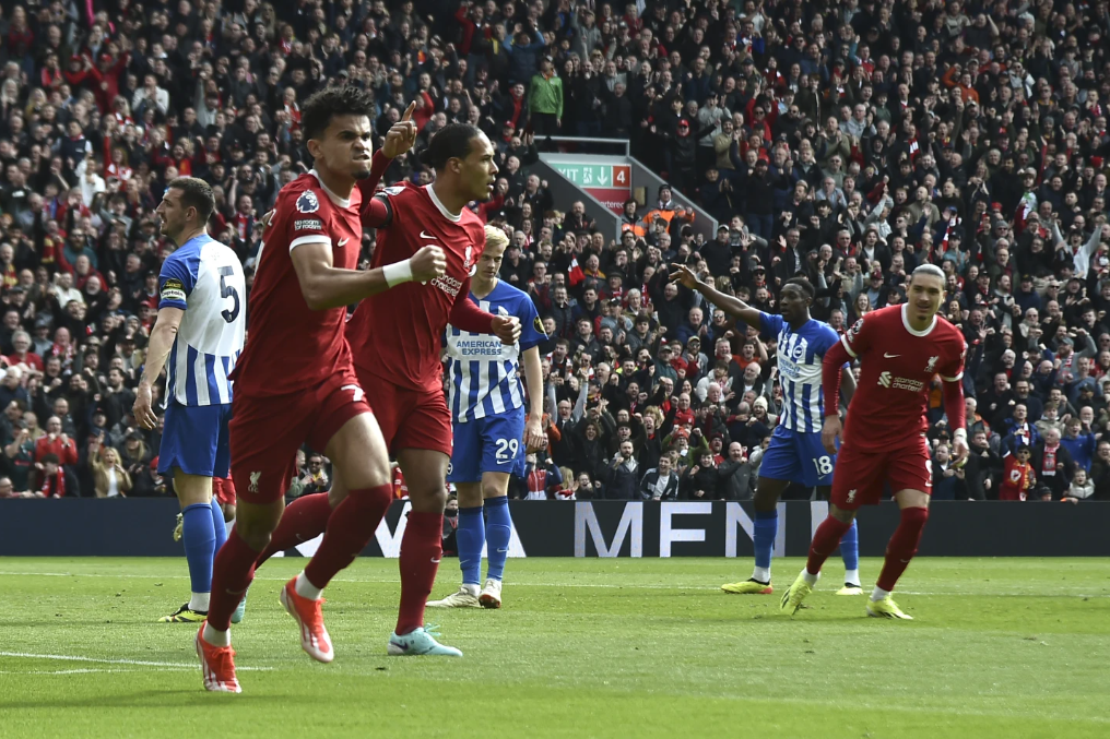 Liverpool 2-1 Brighton: spannend duel in de Premier League